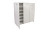 Hanah Home Zapatero Blanco con Dos Cajones